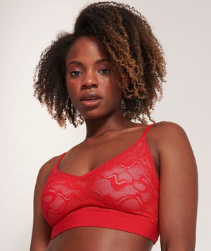 Sloggi Go ALLROUND Non Wired Padded Lace Bra Campari Curvy