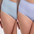 Sloggi Maxi 2 Pack Brief - Pure Blue/Lilac