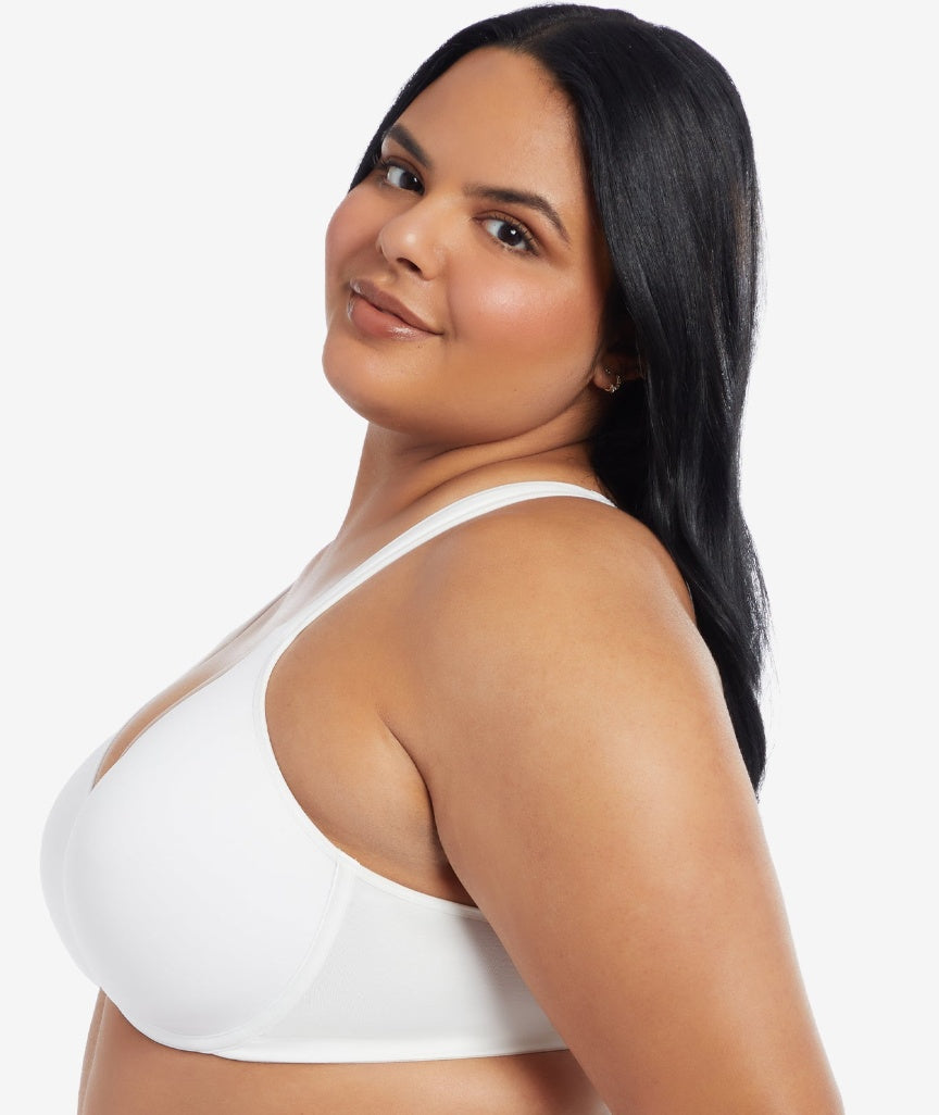 Leading Lady The Adela Front-Closure Underwire Racerback T-Shirt Bra - White