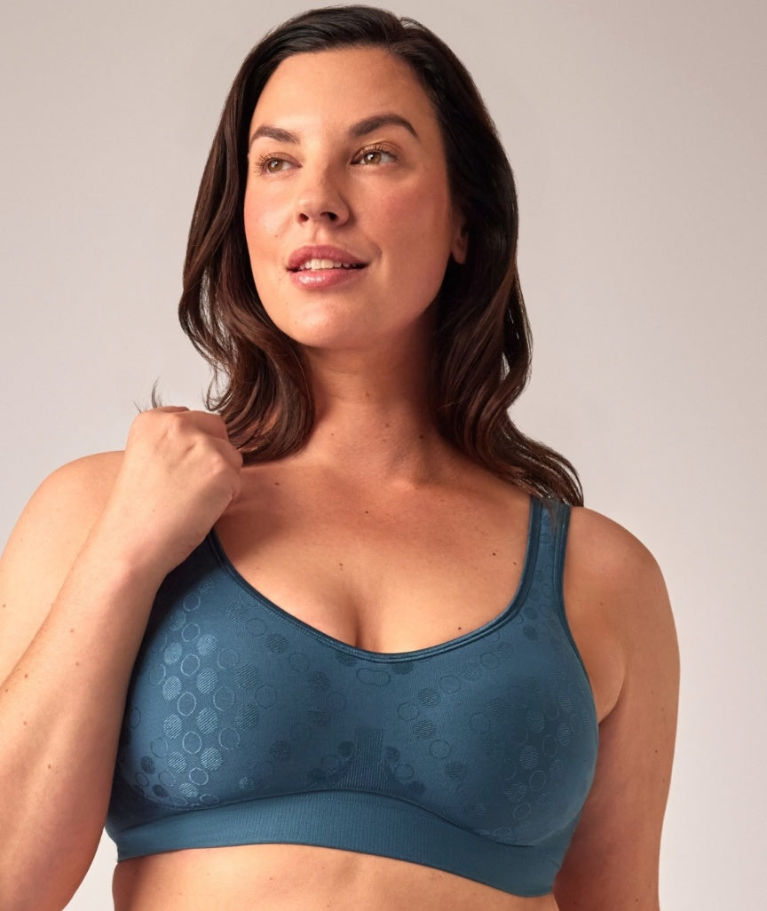 Playtex Comfort Revolution Contour Dot Wire Free Bra - Forest Teal