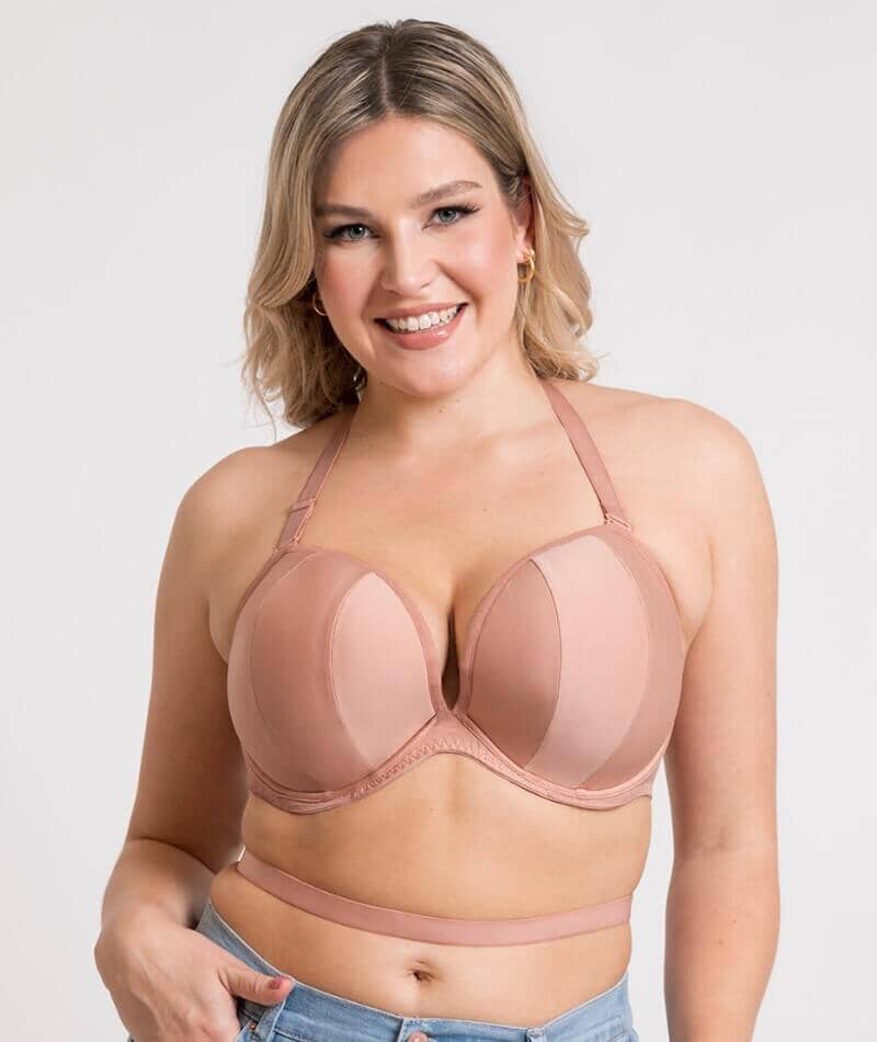 Curvy Kate Superhero Multiway Padded Plunge Bra - Latte Bras 