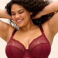 Elomi Tiernie Underwire Stretch Plunge Bra - Tibetan Red