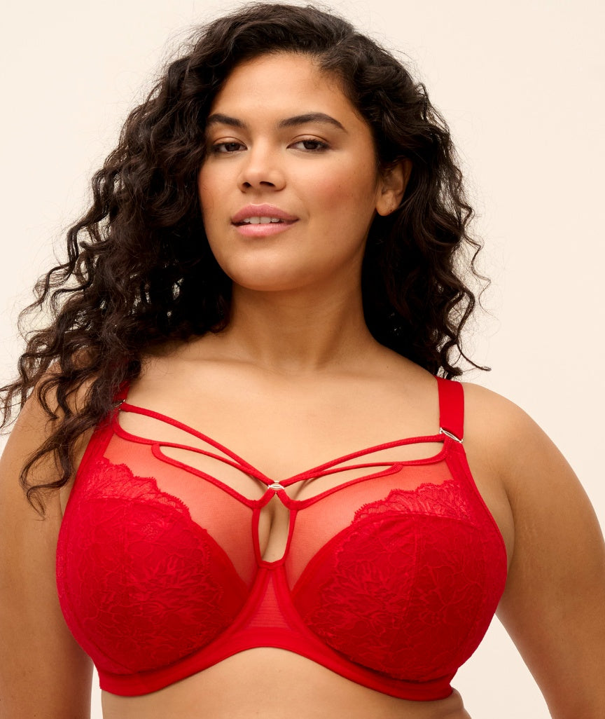 Elomi Brianna Underwire Plunge Bra - Haute Red
