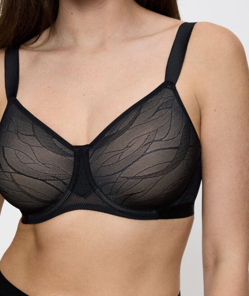 Triumph Airy Sensation Minimizer Bra - Black Bras 