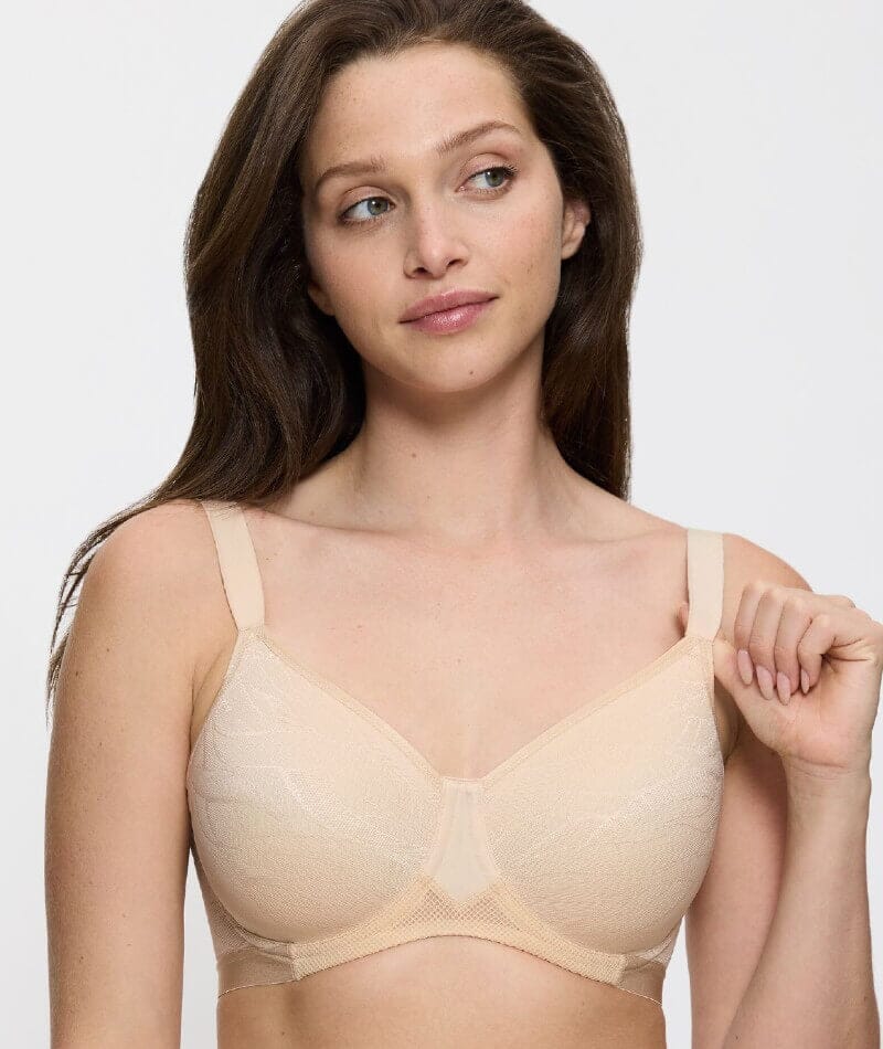 Triumph Airy Sensation Minimizer Bra - Nude Beige Bras 