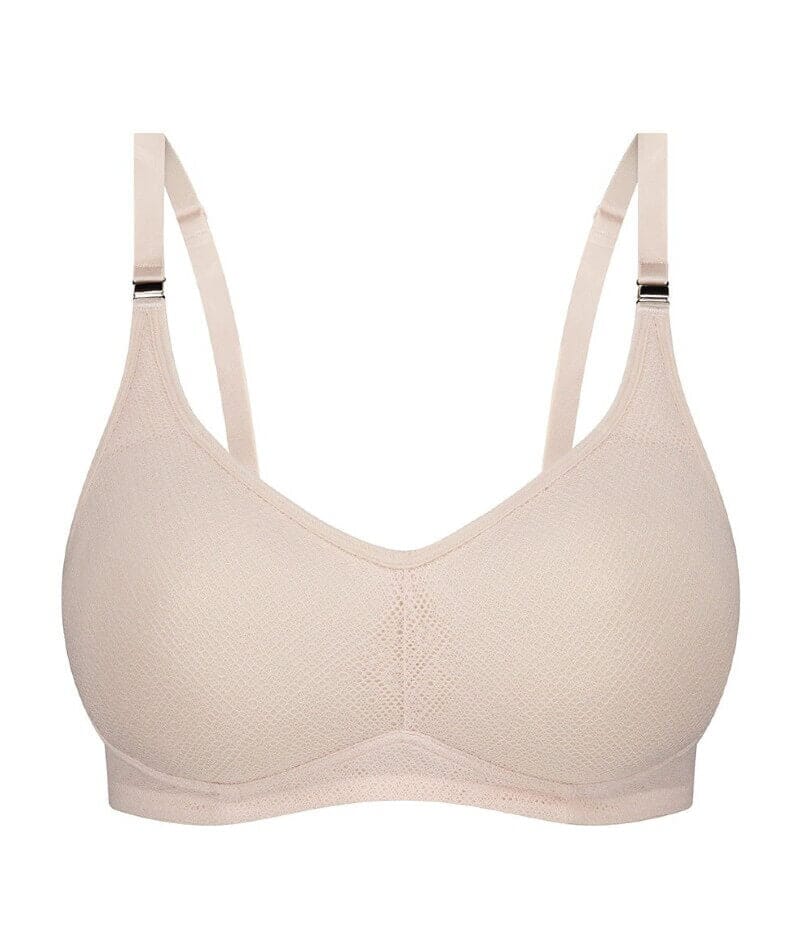 Triumph Amour Maternity Lace Padded Wire-free Bra - Nude Pink Bras 
