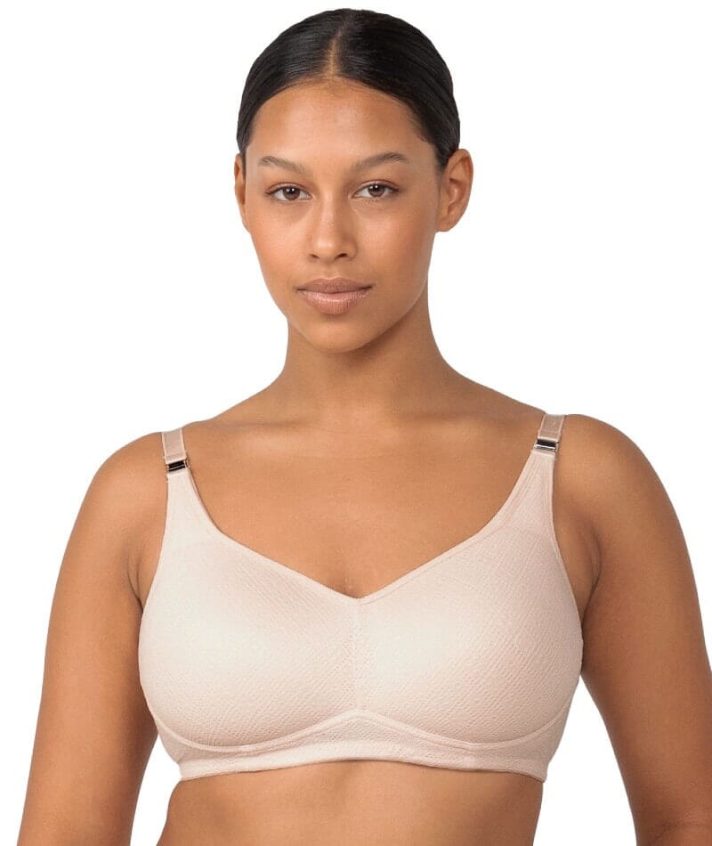 Triumph Amour Maternity Lace Padded Wire-free Bra - Nude Pink - Curvy