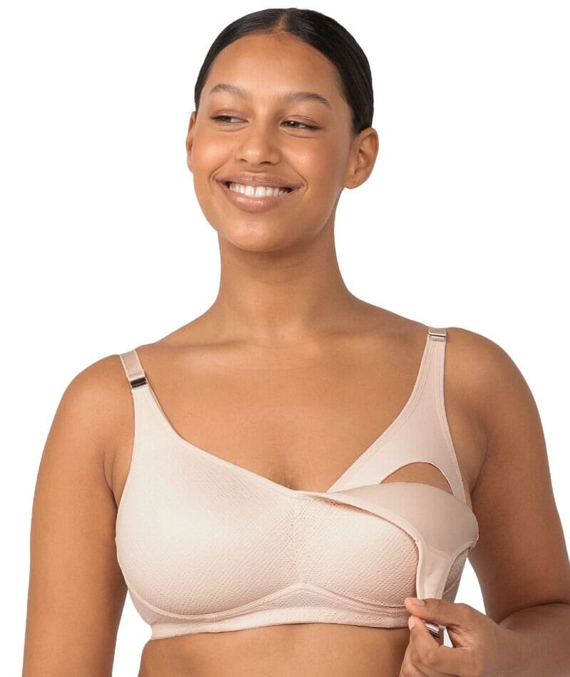 Triumph Amour Maternity Lace Padded Wire-free Bra - Nude Pink - Curvy