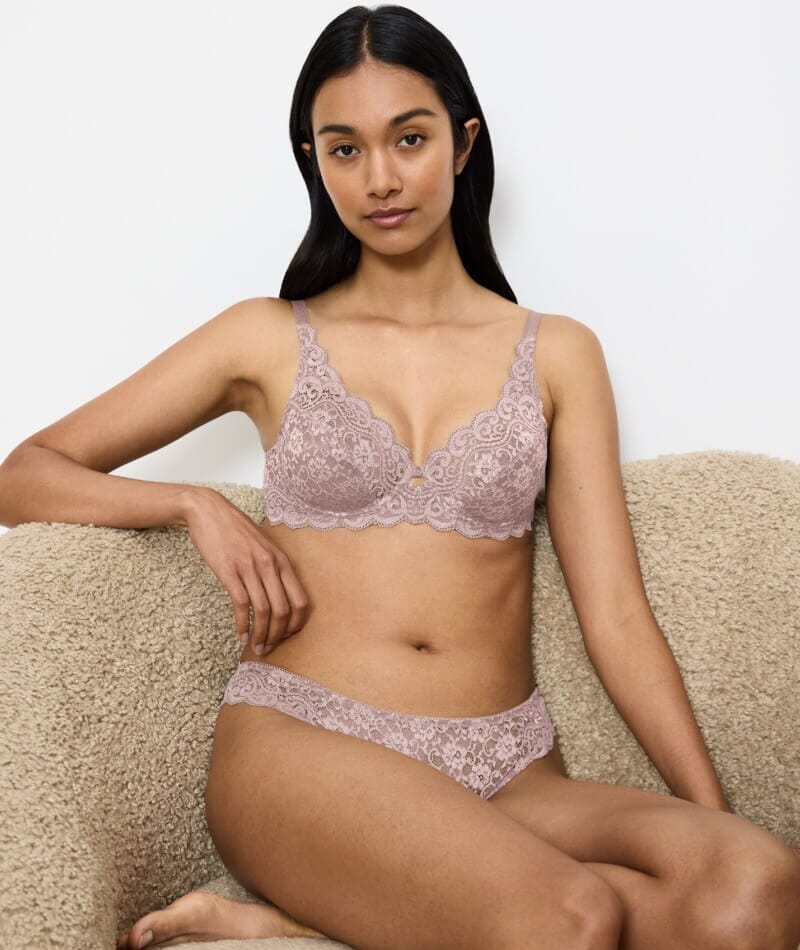 Triumph Amourette Balconette Underwire Bra - Mauve Rose Bras 