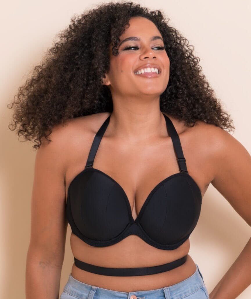Curvy Kate Superhero Multiway Padded Plunge Bra - Black Bras 