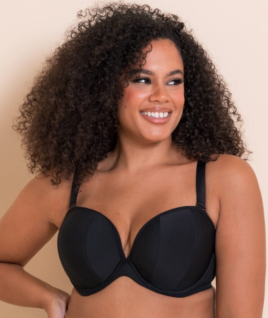 Curvy Kate Superhero Multiway Padded Plunge Bra - Black Bras 