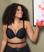 Curvy Kate Superhero Multiway Padded Plunge Bra - Black Bras 