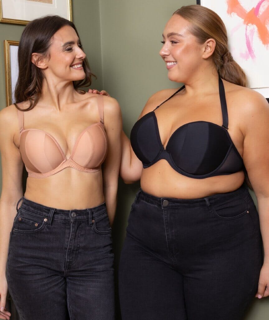 Curvy Kate Superhero Multiway Padded Plunge Bra - Black Bras 