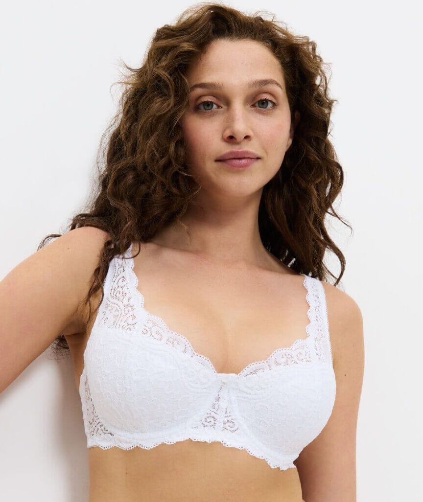 Triumph Amourette Balconette Underwire Non-Padded Bra - White Bras 