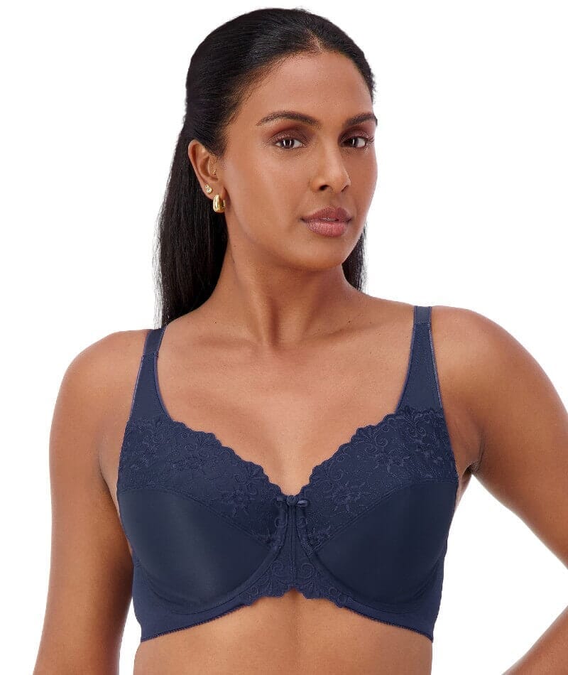 Triumph Embroidered Minimiser Bra 2 Pack - Crocus/Deep Cobalt Bras 