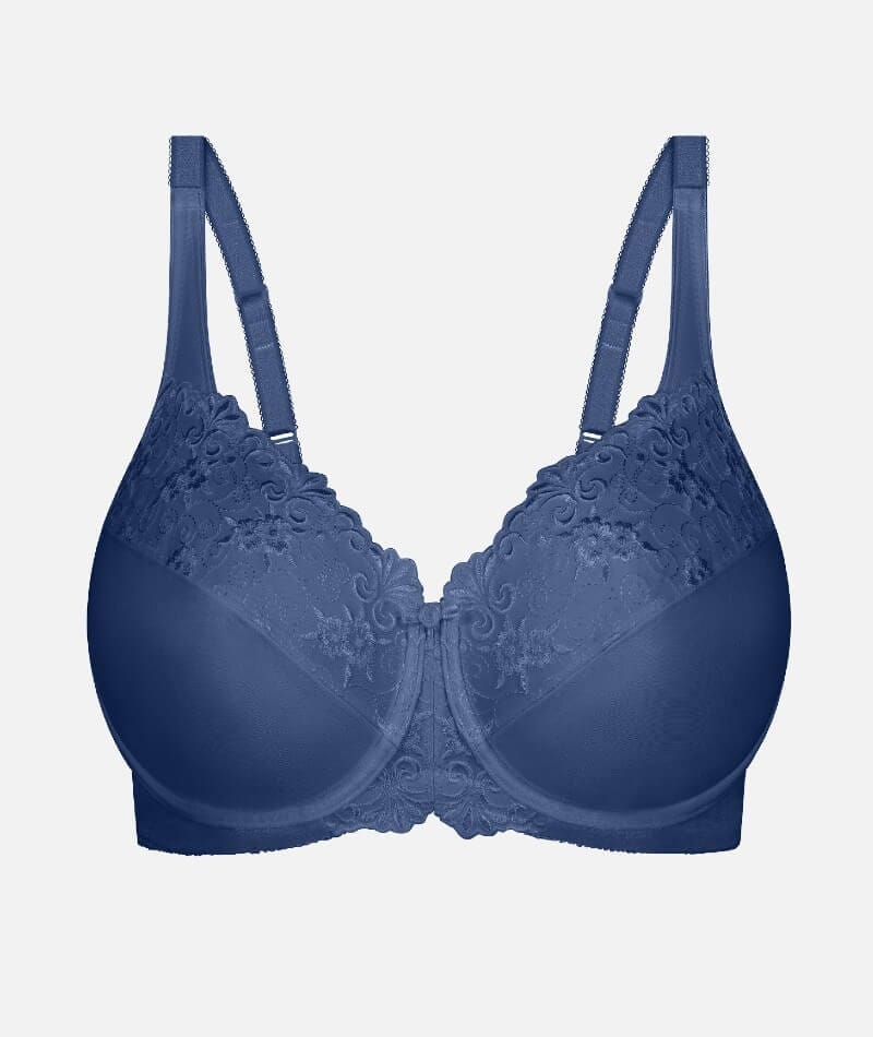 Triumph Embroidered Minimiser Bra 2 Pack - Crocus/Deep Cobalt Bras 