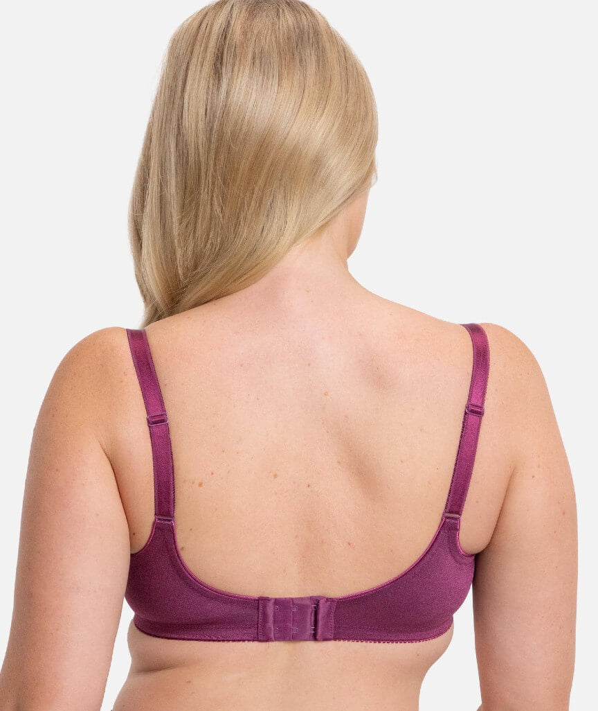 Triumph Embroidered Minimizer Bra - Flower Purple