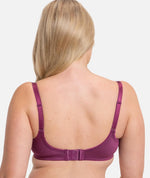 Triumph Embroidered Minimizer Bra - Flower Purple