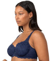 Triumph Essential Lace Balconette Bra - Navy Blue Bras