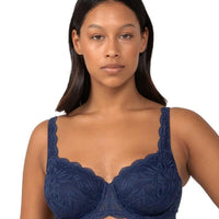 Triumph Essential Lace Balconette Bra - Navy Blue