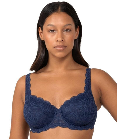 Triumph Essential Lace Balconette Bra - Navy Blue Bras