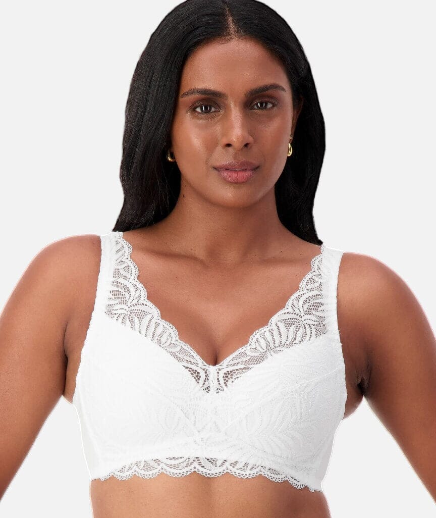 Triumph Essential Lace Wire-free Bra - White Bras 