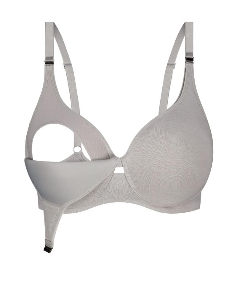 Triumph Gorgeous Maternity Padded Wire-free Bra - Grey Bras 