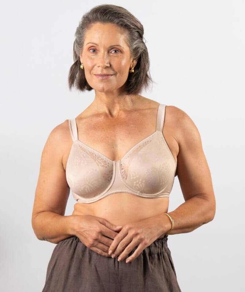 Triumph Lacy Minimizer Bra - New Beige Bras 