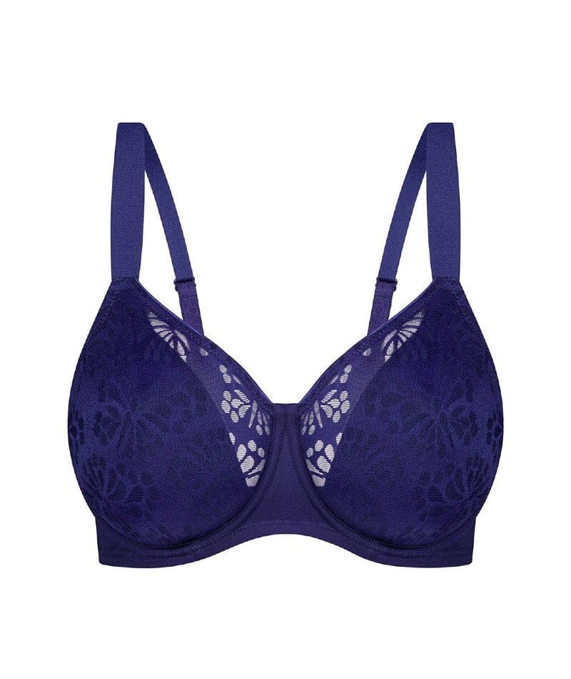 Triumph Lacy Minimizer Bra - True Navy Bras 
