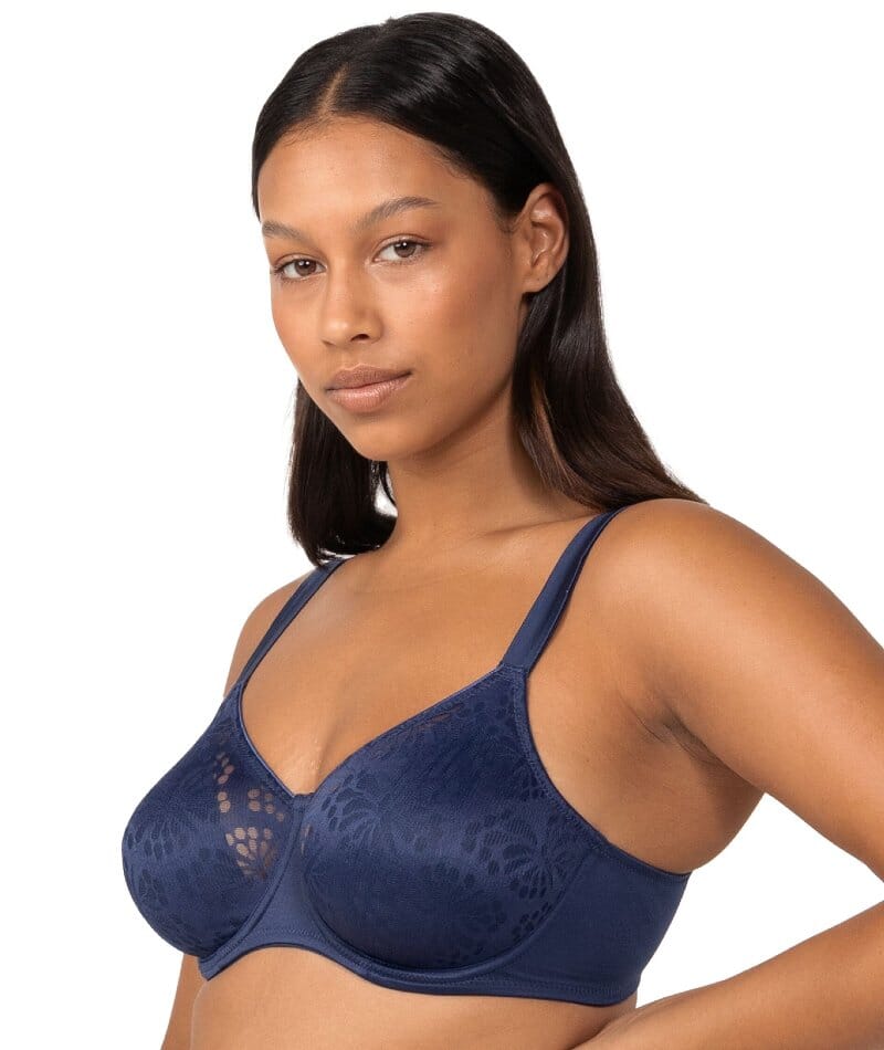 Triumph Lacy Minimizer Bra - True Navy - Curvy