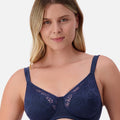 Triumph Lacy Minimizer Bra - True Navy