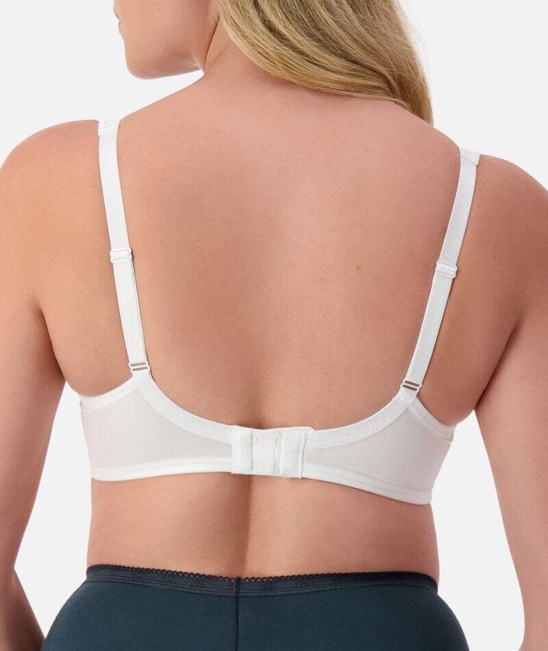 Triumph Lacy Minimizer Bra - White Bras 