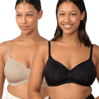 Triumph Mamabel Smooth Wire-free Maternity Bra 2 Pack - Black/Nude