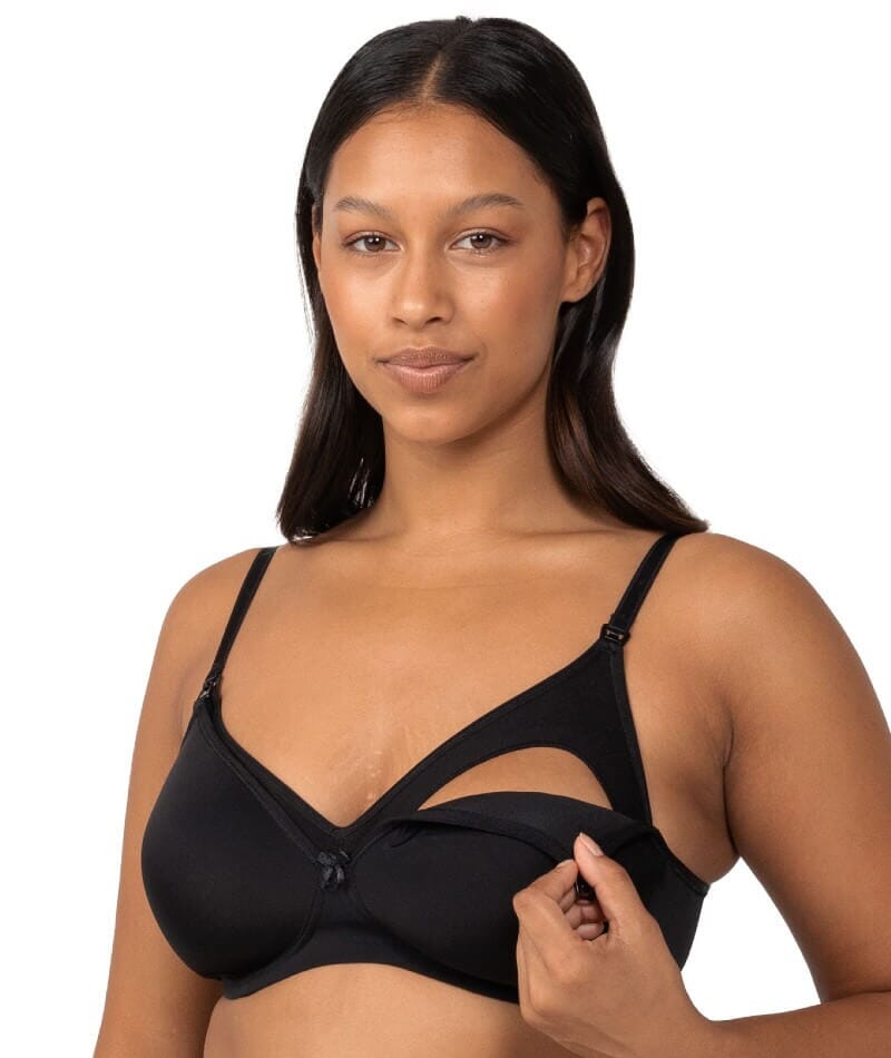 Triumph Mamabel Smooth Wire-free Maternity Bra 2 Pack - Black/Nude - Curvy