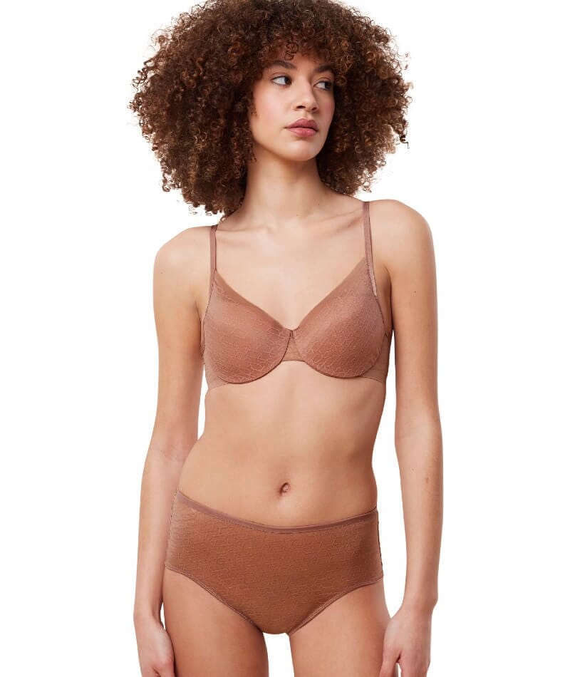 Triumph Signature Sheer Maxi Brief - Toasted Almond Knickers 