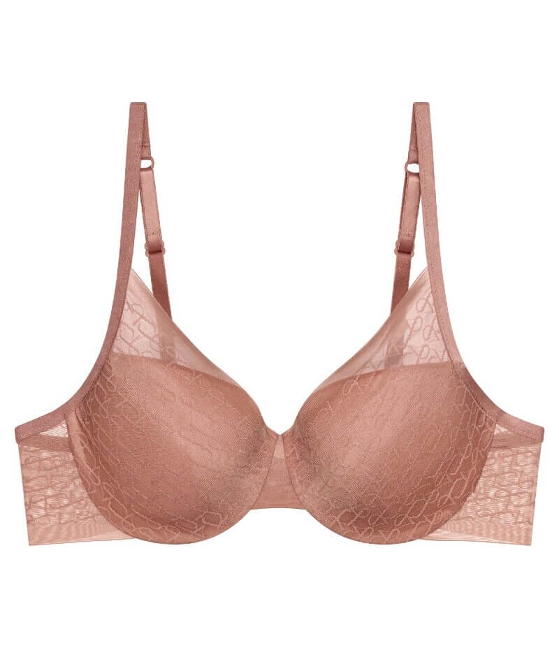 Triumph Signature Sheer Underwired Padded Half Cup Bra - Toasted Almond Bras 