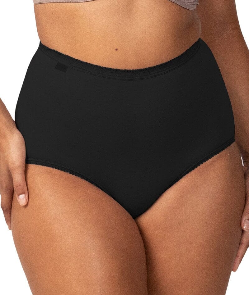 Sloggi Maxi Brief 2 Pack - Black Knickers 