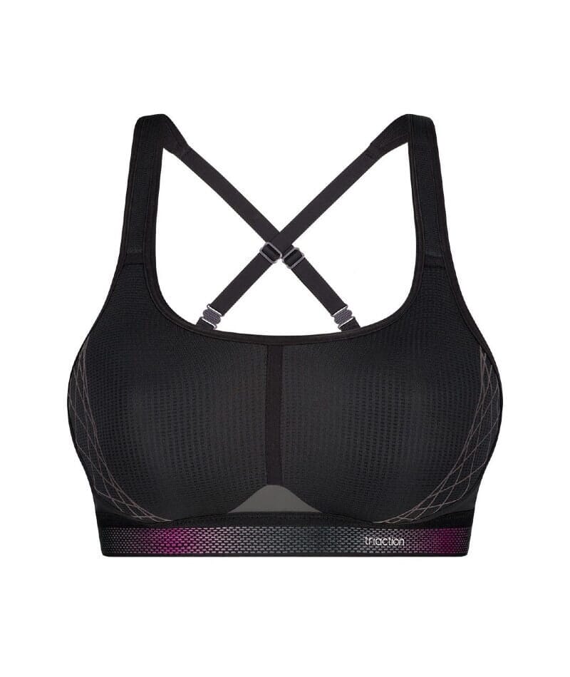 Triumph Triaction Cardio Cloud Wire-free Sports Bra - Black Bras 