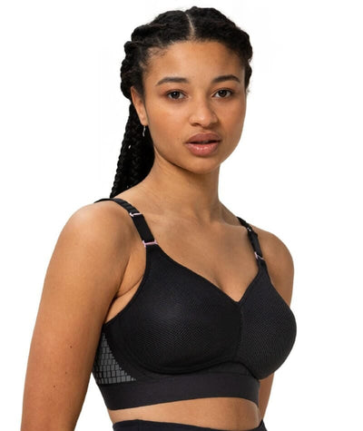 Triumph Triaction Hybrid Lite Wire-free Sports Bra - Black Bras