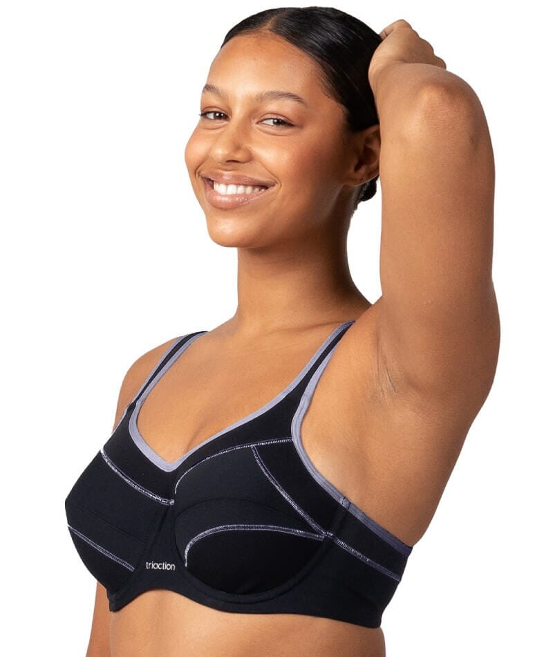 Triumph Triaction Performance Sports Bra - Titanium - Curvy