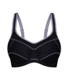 Triumph Triaction Performance Sports Bra - Black / Silver Bras