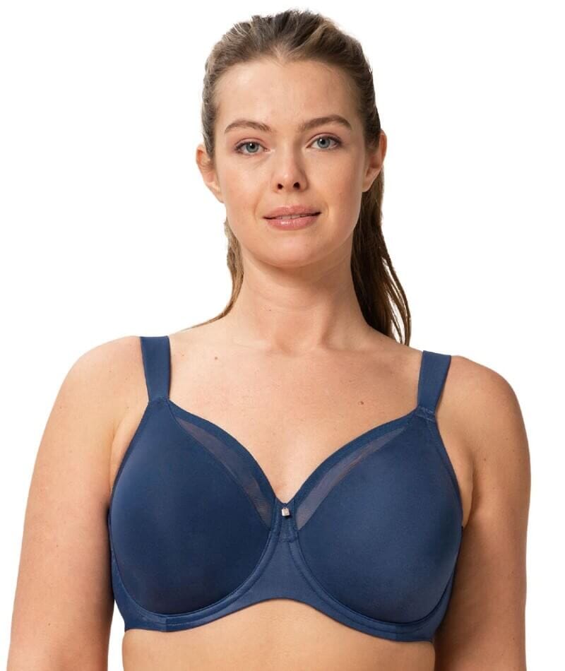 Triumph True Shape Sensation Minimiser Underwire Bra - Deep Water - Curvy