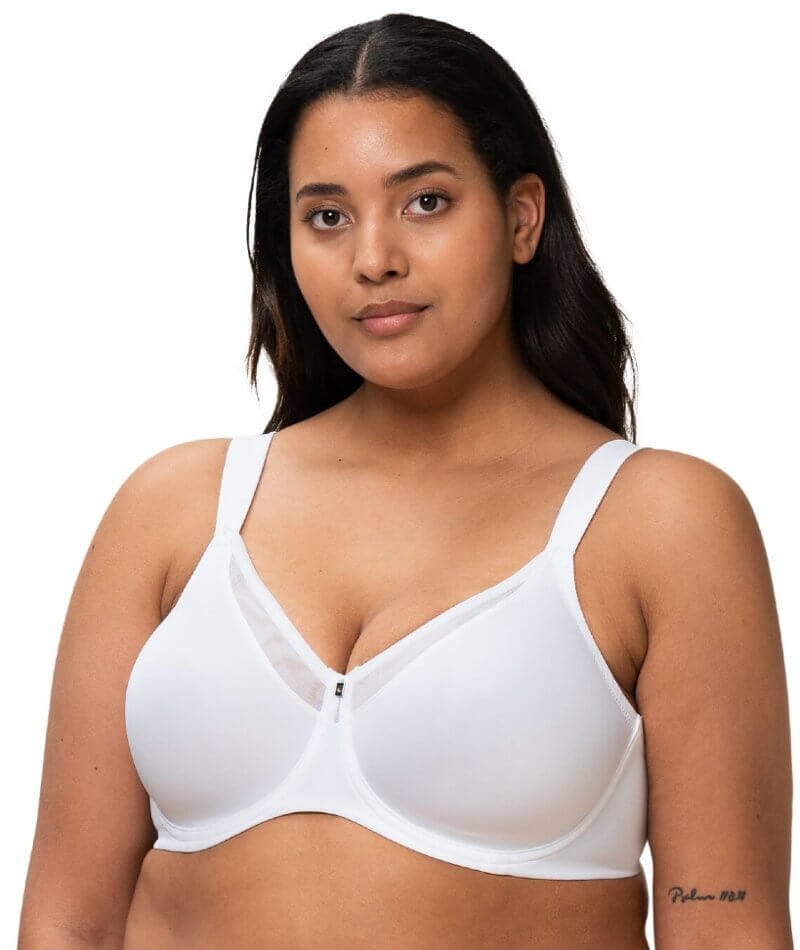 Triumph True Shape Sensation Minimiser Underwire Bra - White - Curvy