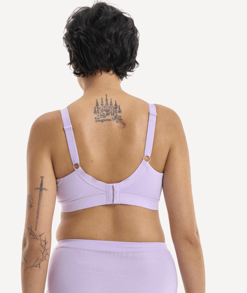 Nala Support Wirefree Bralette - Better Than Cotton Bra - Lavender Fizz