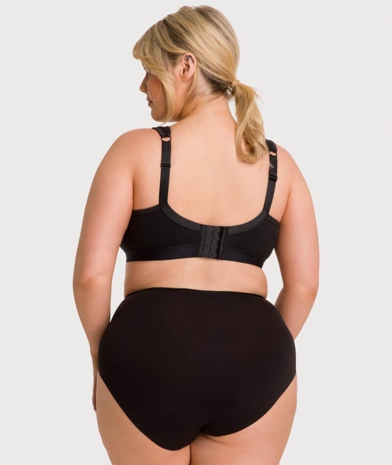Women's Plus Size Seamless Full Brief - Black