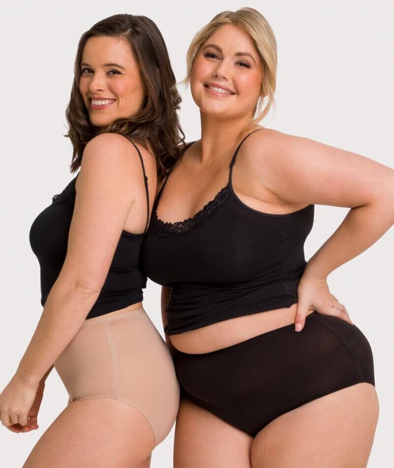 Underbliss Invisibliss No Show Seamless Full Brief 2 pack - Nude - Curvy