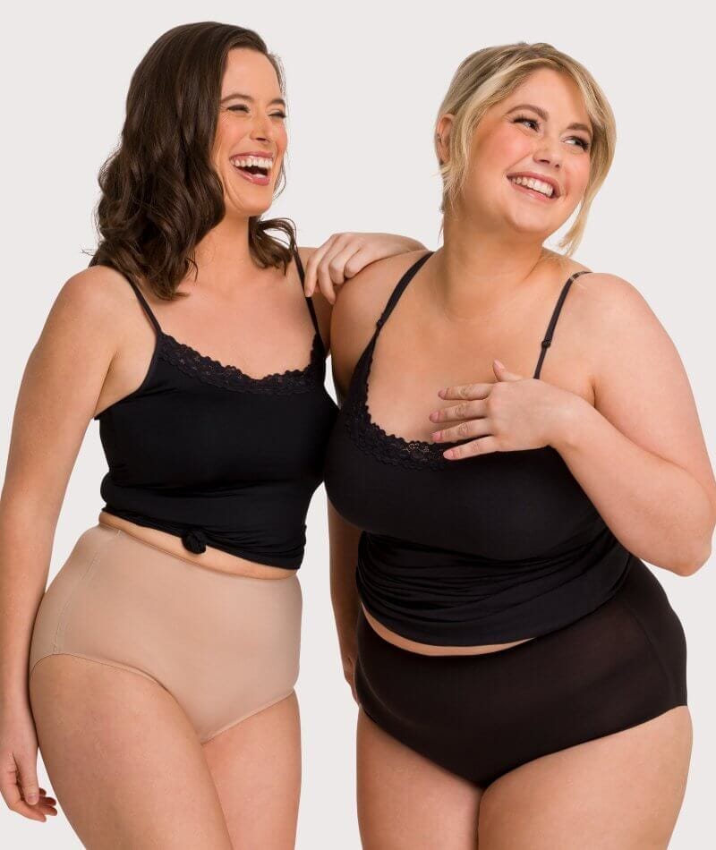 Underbliss Invisibliss No Show Seamless Full Brief 2 pack - Nude - Curvy