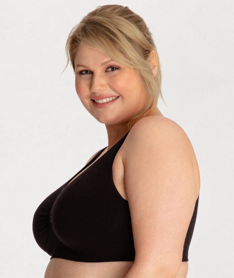 Underbliss Seamless Bamboo Blend Comfort Wire-free Bra 2 Pack - Black/Frappe Bras 