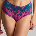 Panache Clara Deep Brief - Teal/Magenta