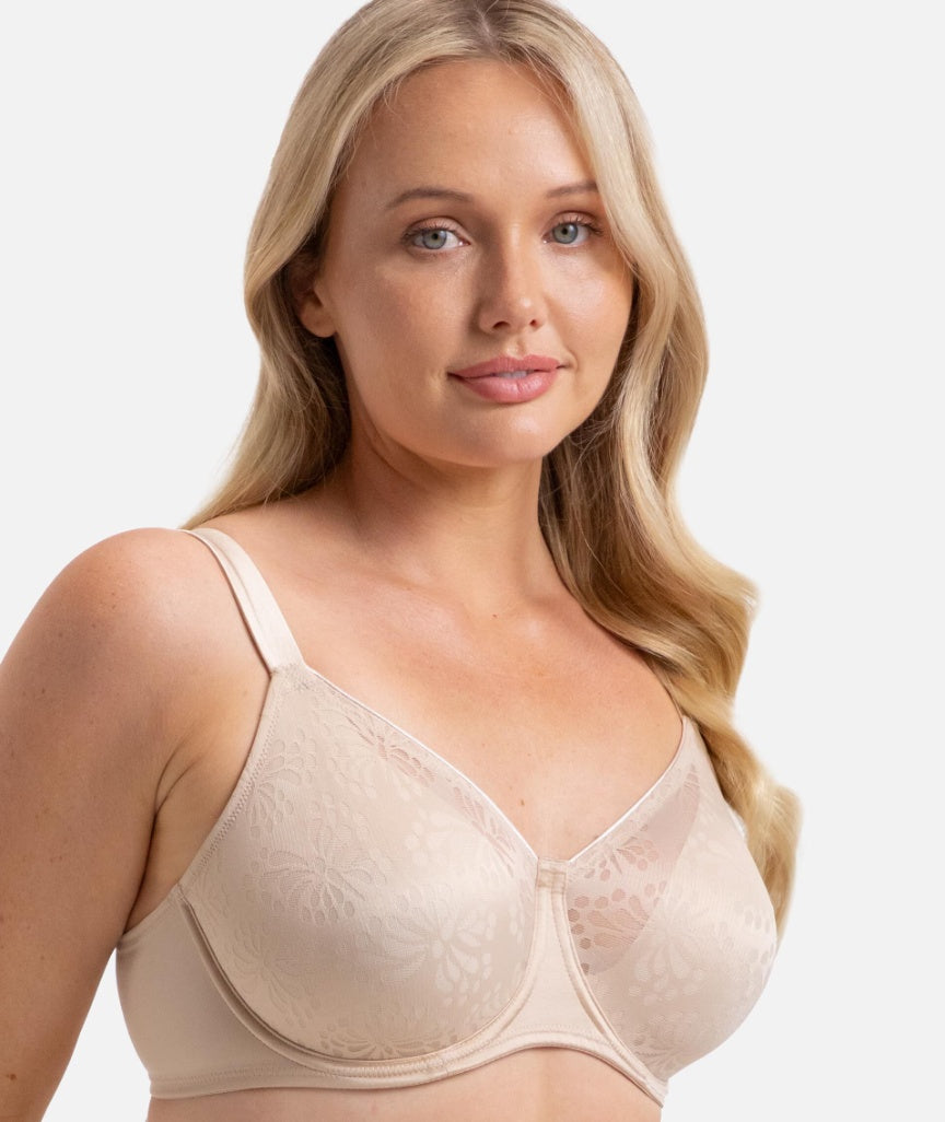 Triumph Lacy Minimizer Bra - New Beige